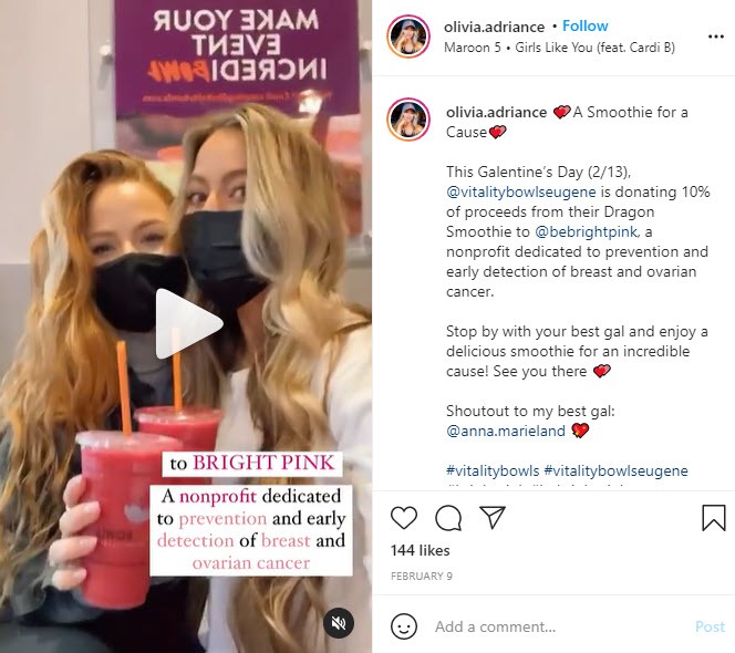 @olivia.adriance Posts About Vitality Bowls Eugene to Instagram