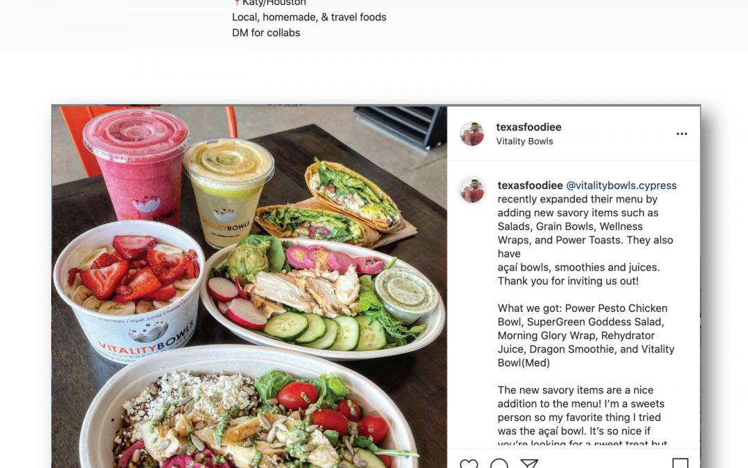 @texasfoodiee Posts About Vitality Bowls Cypress