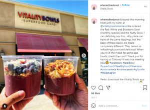 @wheresthedonut posts about vitality bowls manteca