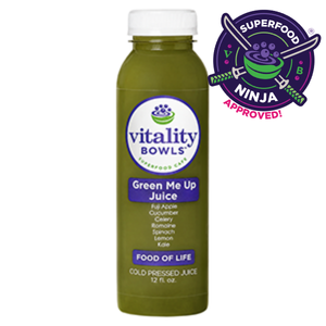 Green Me Up Juice with larger superfood emblem