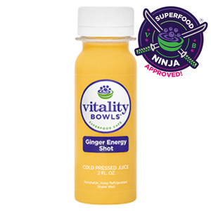 Ginger Energy Shot with superfood emblem