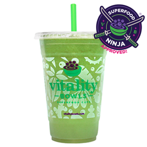 Detoxifier with superfood emblem
